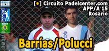 Gran triunfo en Rosario de Barrías-Polucci ante Galiano-Pezzatti