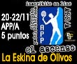20 al 22/11 &bull; Etapa XXXIII Circuito Padelcenter.com APP/Ascenso por 5 puntos en La Eskina de Olivos, Bs As