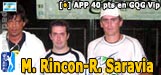 Mariano Rincon y Ramiro Saravia obtienen el premio a su experiencia y ganan 40 pts en GQG Vip