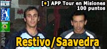 Restivo-Saavedra derrotan a los locales Pérez-Miltos