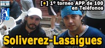 Dos grandes unen fuerzas. Lucho y Maru ganan en Telefonos a Nanni-Cavalleri