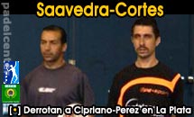 Cortes-Saavedra definen ante Cipriano-Perez en La Plata
