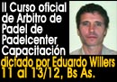 Inscribite on line al curso de Arbitro oficial de padel