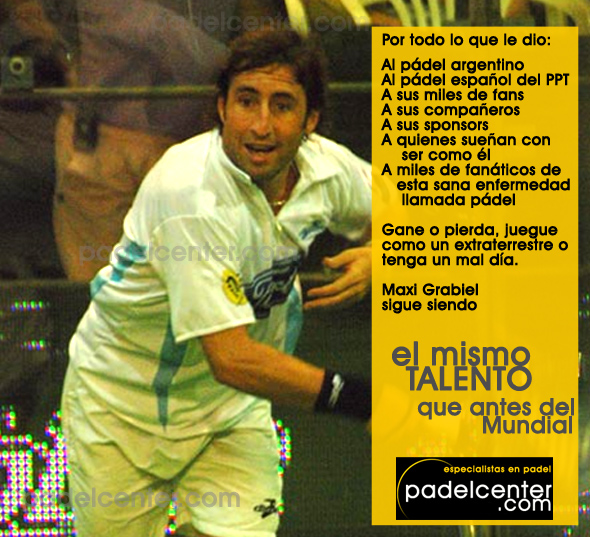 Seba Nerone, segun Padelcenter.com