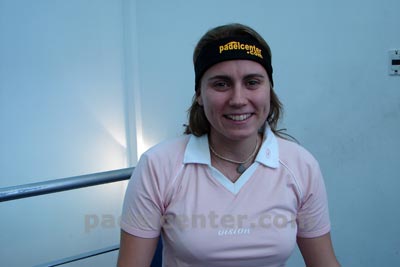 Ceci Reiter en Padelcenter, diciembre de 2007