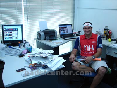 Sebastián Nerone y su visita de todos los años a Padelcenter.com