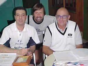 Fernando Clausi, Emilio Forcher y Roberto Díaz, de la organización del evento