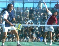 Malacalza defendiendo un smash de Grabiel en la final del Master.