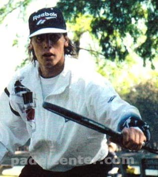 Grandinetti años atrás, cuando comenzaba su carrera y jugaba junto a Seba Nerone