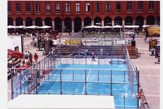 Las canchas en la plaza del Capitolio