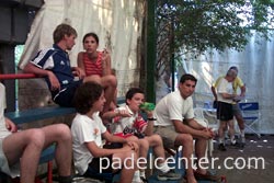 Entre el público, Horacio Acosta (pro) y Dante Spina (juvenil)