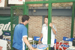 Pinto-P.Millán en la charla previa antes del partido