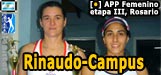 La tercera etapa del Circuito femenino fue para Rinaudo-Campus en Rosario